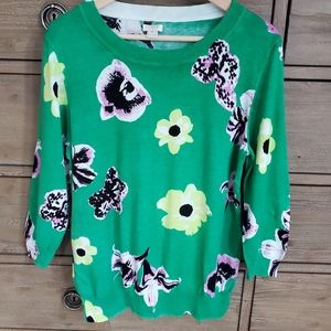 J. Crew Floral Sweater